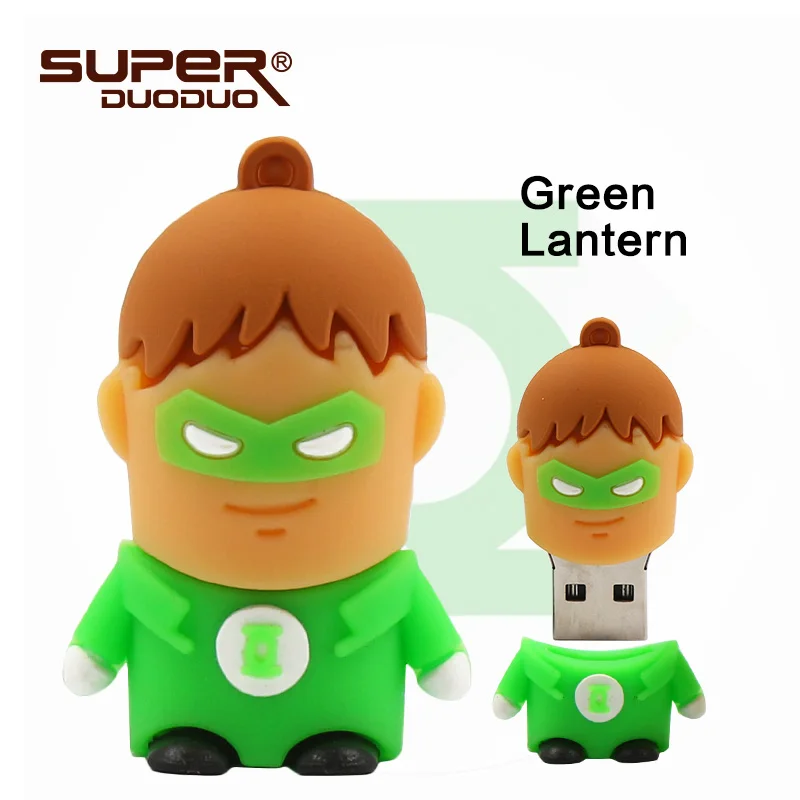 Superheros флеш-накопитель 4GB 8GB 16GB дешевый Usb флеш-накопитель 32GB 64GB мультяшный флеш-накопитель Бэтмен/Человек-паук/Капитан Америка memoria usb