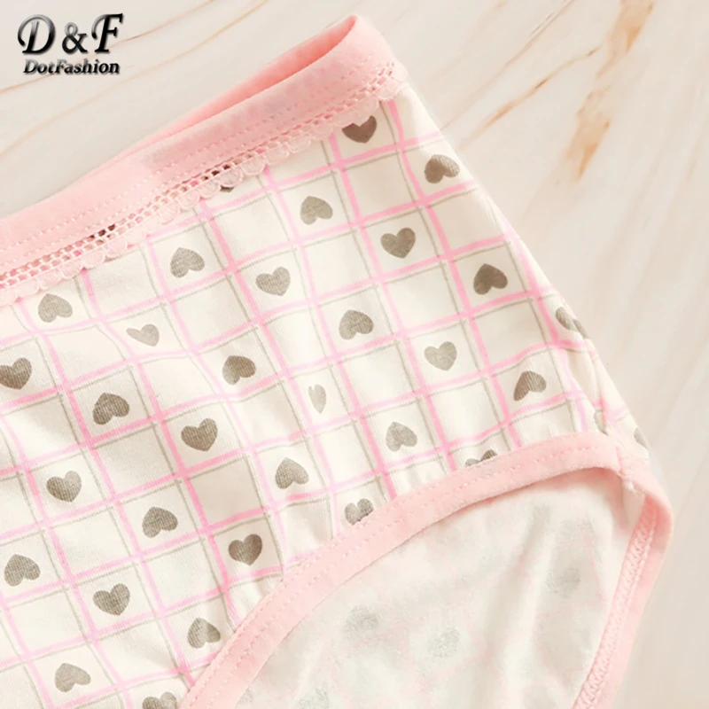 Dotfashion, геометрические, Мультяшные, смешанные трусики с рисунком, набор, 5 шт. в упаковке, женское нижнее белье,, повседневные, весна-лето, женские трусики, наборы