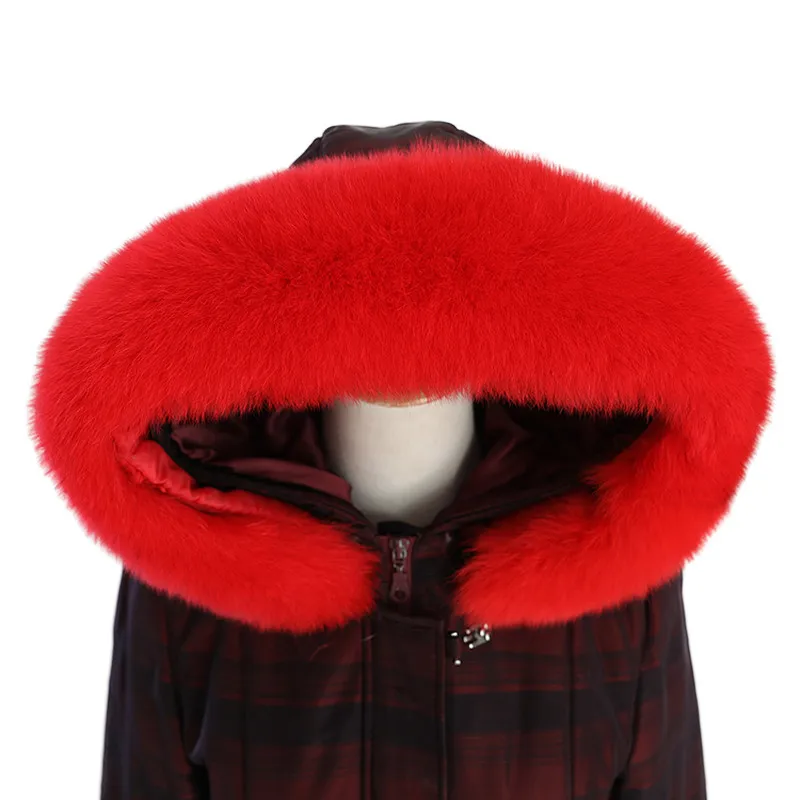 Новый Зимний натуральный Лисий меховой воротник теплые шарфы для женщин Пальто