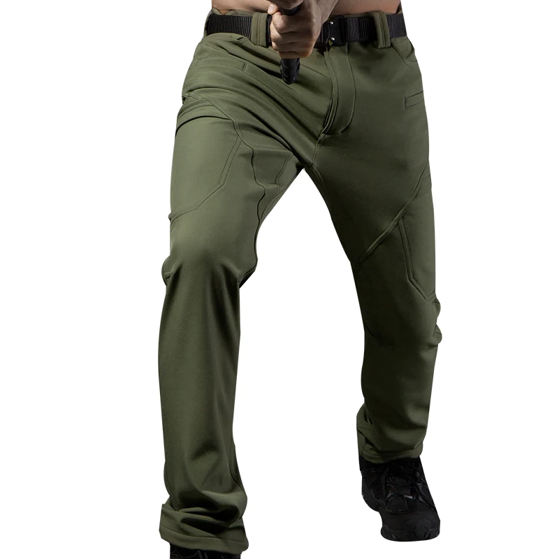 CQB зимние уличные Пеший Туризм softshell брюки Для мужчин Кемпинг Треккинг