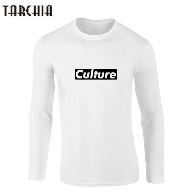 

TARCHIA 2021 New Fshion CULTURE Cotton Hot Sale Comfortable Men T Shirts Long Sleeve Casual Men Tees Plus Size