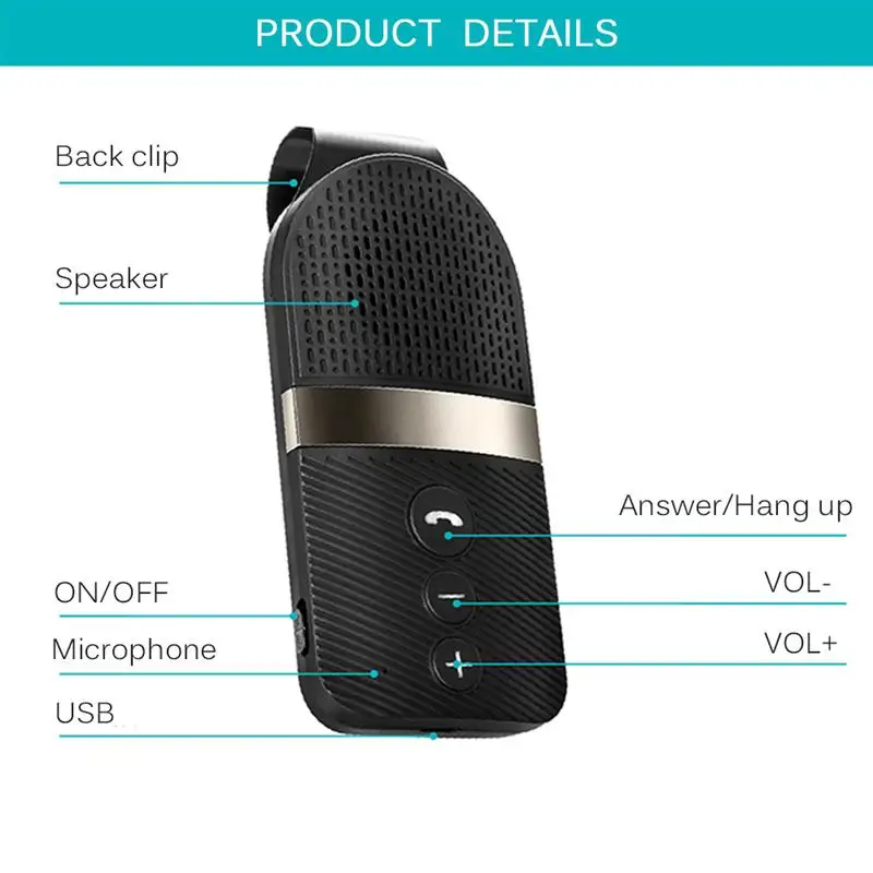 Автомобильный Bluetooth динамик с микрофоном и mp3 плеером|Автомобильный комплект