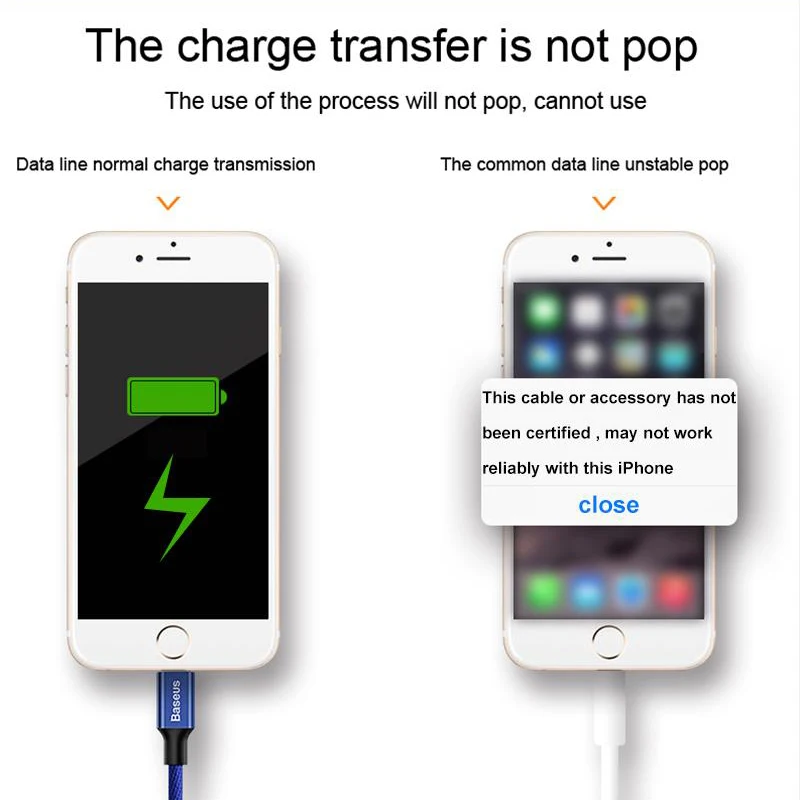 USB-кабель Baseus для iPhone X 8 7 Plus зарядный кабель мобильный телефон 5 6 6s iPad usb-кабель