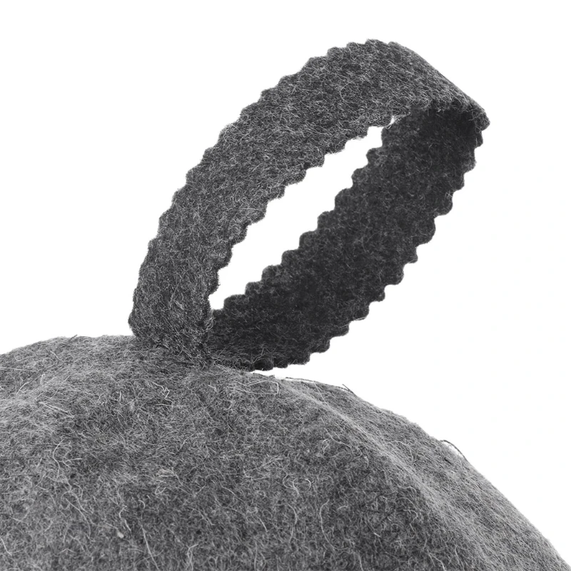 Темно серая сауна шерстяной войлок шапка с защитой от тепла русская банья