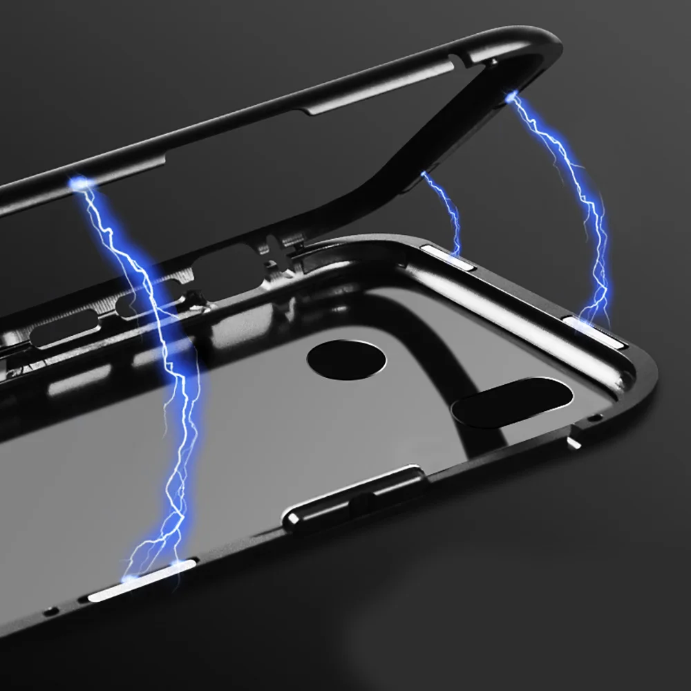 Магнитный металлический чехол для Xiaomi Mi 9 роскошный из закаленного стекла xiaomi Redmi