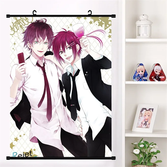 B Аниме DIABOLIK LOVERS Komori Yui Sakamaki Shu sakamaki reiji Настенная роспись плакат Настенные подвесные плакаты коллекция домашнего декора - Цвет: B