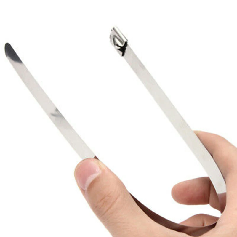 10 шт. шаровой Замок Металлический хомут-стяжка из нержавеющей стали ремешок 12X450