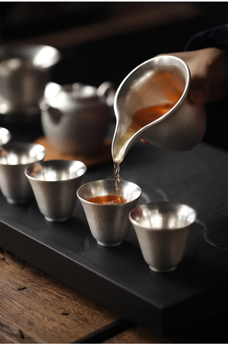 TANGPIN 999 Серебряный и керамический чайник Gaiwan, чайная чашка ручной работы серебряный чайный сервиз набор