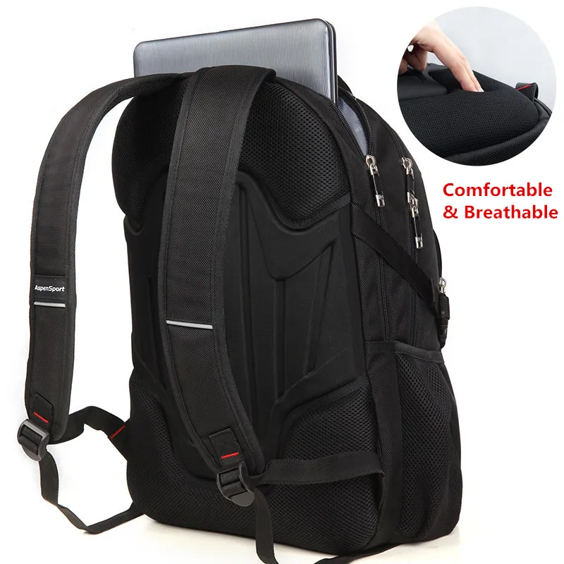 Рюкзак AspenSport стильный для мужчин и женщин черный|fashionable school bags|school bags for mencollege backpack