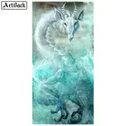 Набор для алмазной живописи сделай сам с иконой дракона, полноразмерная Мозаика из страз, для вышивания, домашнего декора, 40 Х80 см