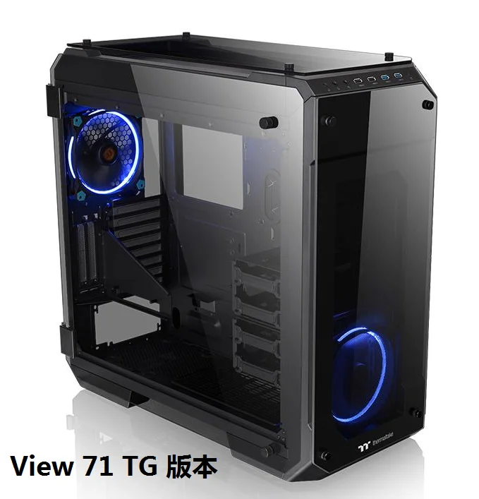 Tt View 71 TG/View 71 TG RGB шасси(3* RGB вентилятор/5 мм закаленное стекло/модульная/Поддержка 420 воды ряд