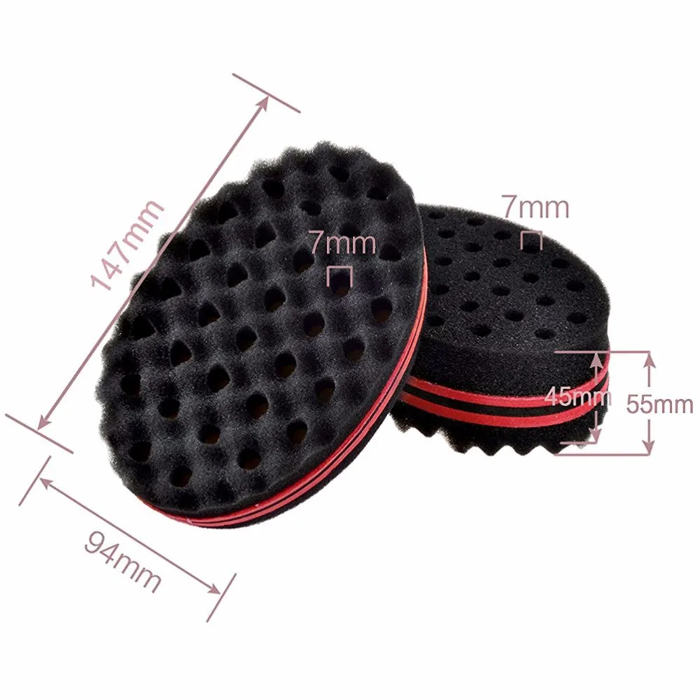 

1PCS Roud Shape Double Sides Magic twist hair brush sponge for natural hair, Hair curl afro coil wave dreads sponge brush New