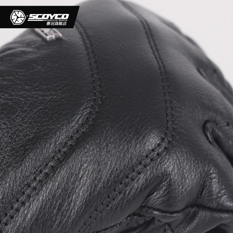 Перчатки для мотоцикла из натуральной кожи Scoyco Racing Cowhide Sheepskin Spring Summer Leisure Moto Retro gGoves SWX on.
