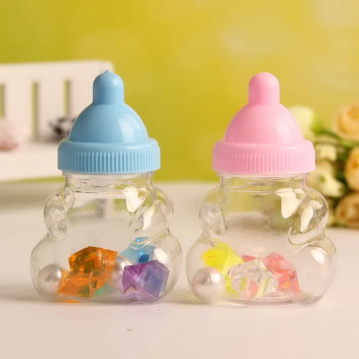 Baby Shower коробка конфет бутылка для девочек в розовом цвете голубая вечеринка