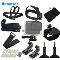 action camera accessories set kit for gopro hero 56 waterproof case head chest strap for gopro 5 sports action cameras kit