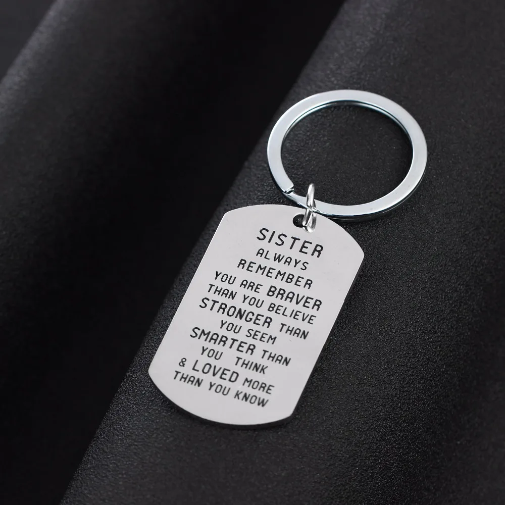 Горячие женщины сестра Брелок всегда помните что Вы смелый из нержавеющей стали