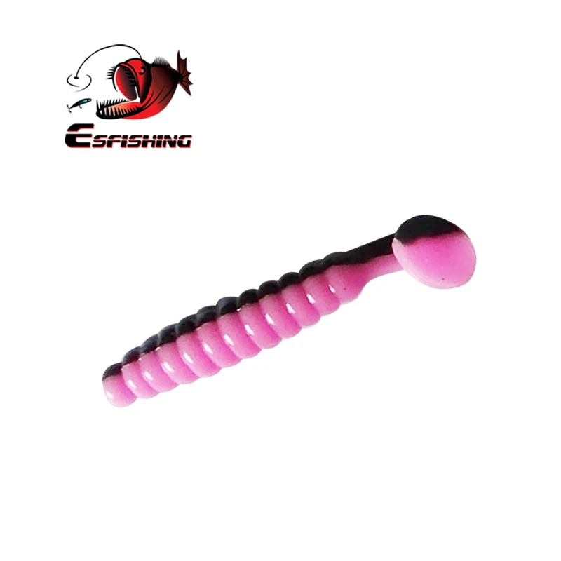 ESFISHING мягкие приманки Shad Crappie 10 шт. 45 мм 1,1 г Grub Shad Pesca Leurre силиконовые приманки снасти для подледной рыбалки - Цвет: Фиолетовый