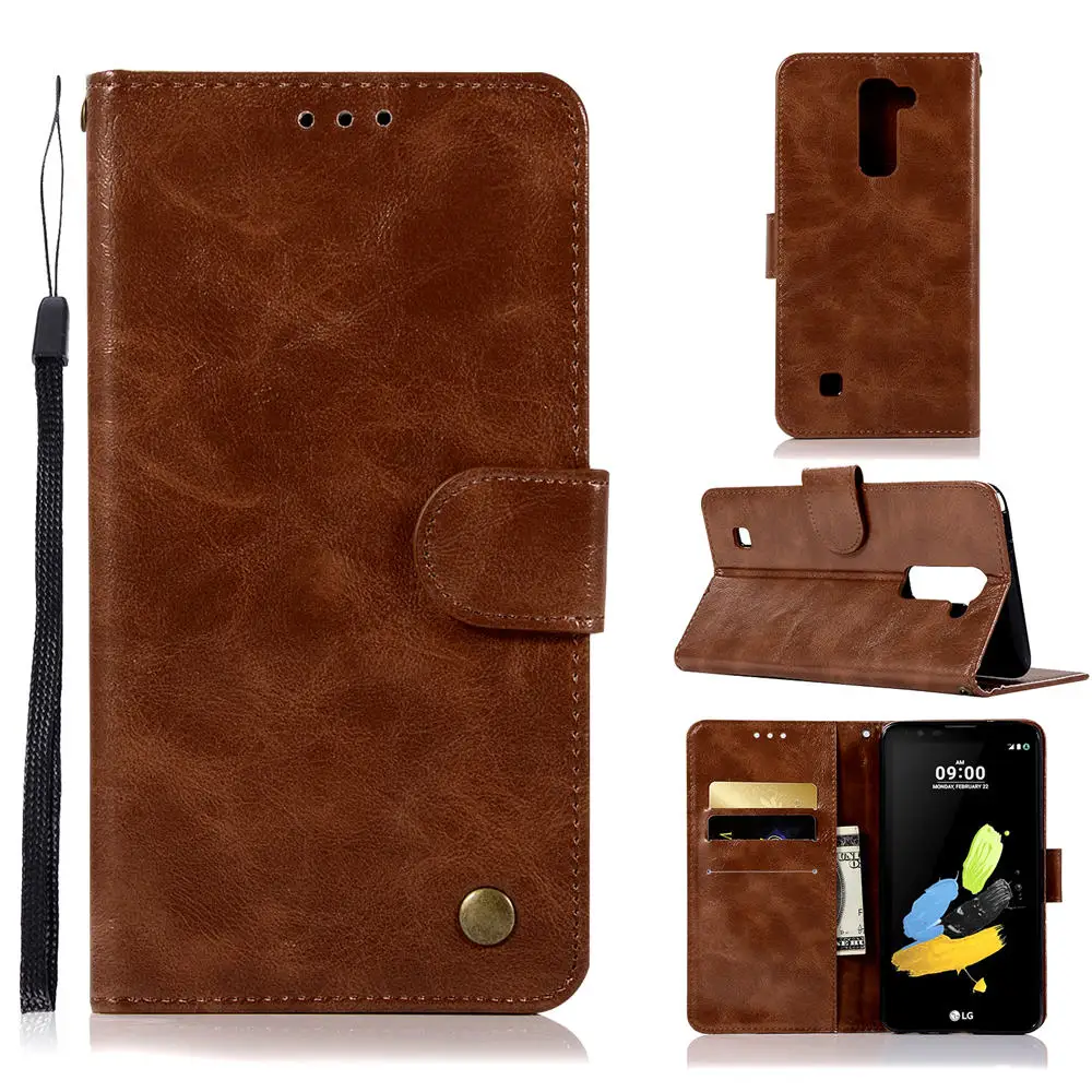Для Fundas LG K10 чехол, твердый кошелек, флип-чехол с подставкой, кожаный чехол для LG K10 lte K430DS, чехол для телефона с отделением для карт Etui Capa - Цвет: for LG K10 2016
