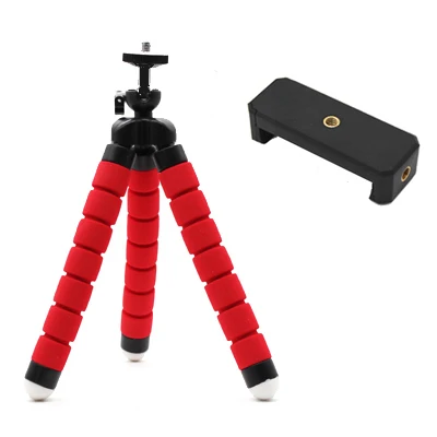 Red DUSZAKE P16 гибкий Gorillapod штатив для телефона Bluetooth мини штатив для iPhone Телефон Штатив с держателем дистанционного управления - Цвет: Red