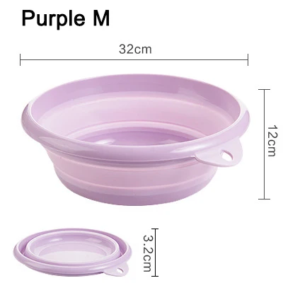 Purple M Bucket MSJO складное ведро для туризма, портативное ведро для умывальника, складное ведро для кухни, машины, ванной, для мытья одежды, для путешествий, кемпинга - Цвет: Purple M Bucket