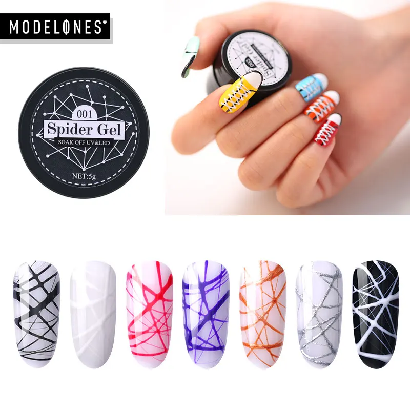 УФ гель для ногтей Modelones Spider полуперманентный светодиодный Гель лак отмачиваемый