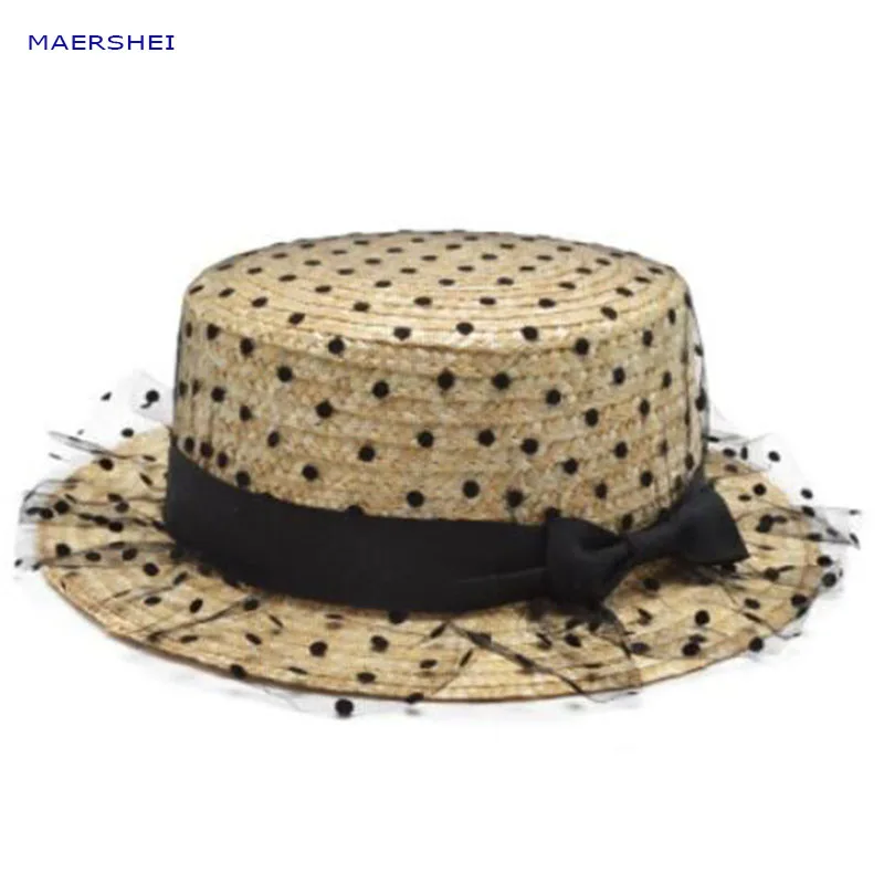 

MAERSHEI 2018 Summer Women Hat Female Casual Panama Hat Lady Brand Classic Bowknot Straw Flat Sun Hat