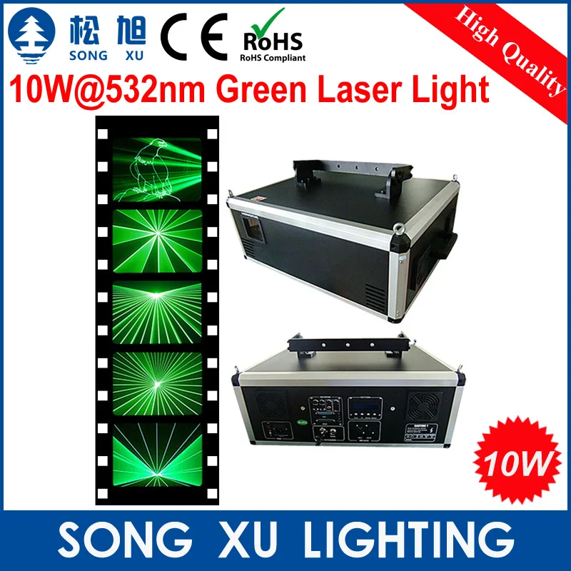 SONGXU 10 Вт @ 532nm зеленый лазерсветильник/фотосвет|light laser yugioh|laser arraylaser light effects |