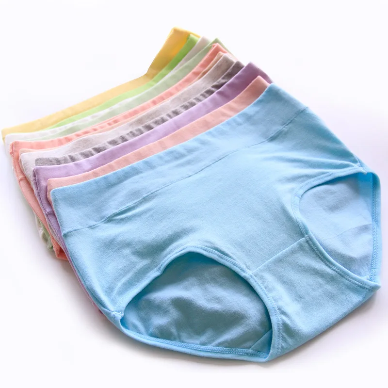 Women 's combed cotton underwear in the waist pure color triangle Womens Underpants |