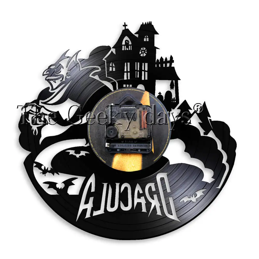 Дракула замок настенные художественные часы Хэллоуин Темный ужас украшение дома