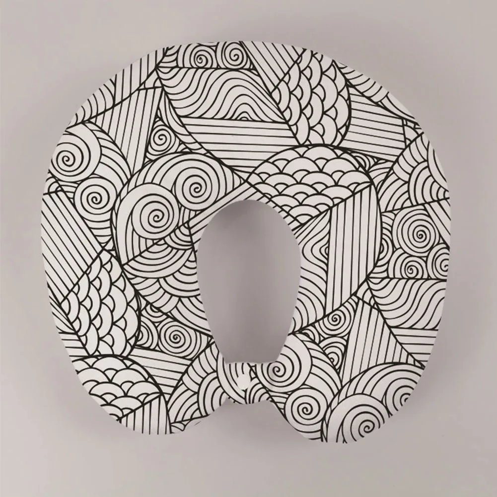 Автомобильная Геометрическая Печать памяти Мягкий Отдых шеи Защита пенная