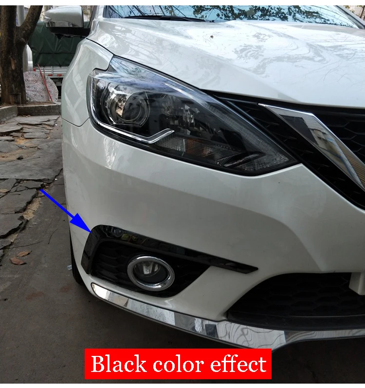 Для Nissan Sentra Sylphy передних противотуманных фар лампа крышка отделка рамка для бровей веко литья украшения