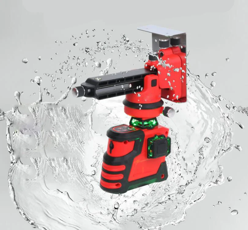 Защита от падения ладони точной крест красные зеленые лазерные линии самовыравнивания приемник OK лазерный уровень 360 Поворотный с держатель с магнитным креплением