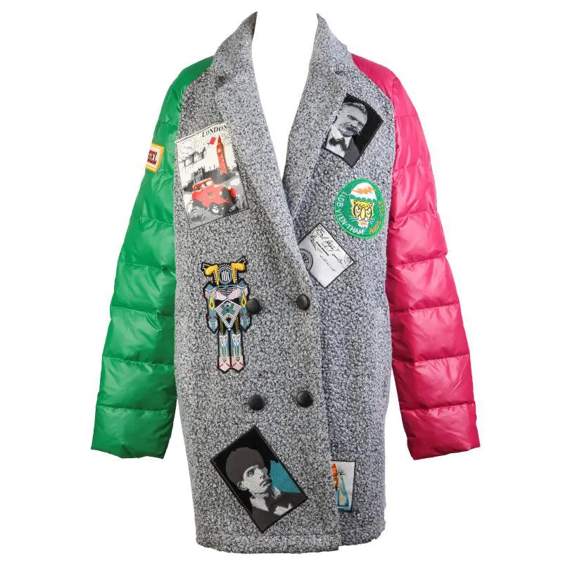 2019 весна осень и зима женское Новое дизайнерское шерстяное пальто с вышивкой