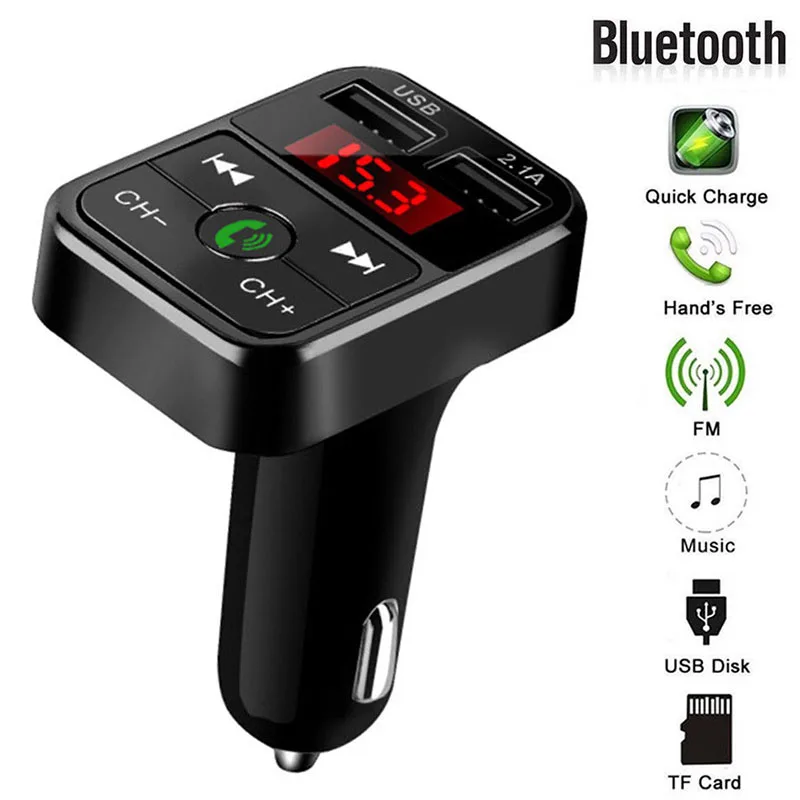 Новый Bluetooth Автомобильный fm передатчик беспроводной радио адаптер USB зарядное