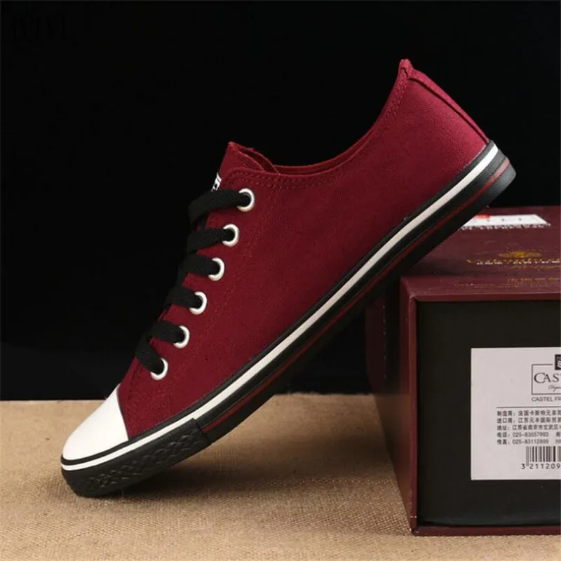 Мужские парусиновые туфли на шнуровке с низким верхом B177 |