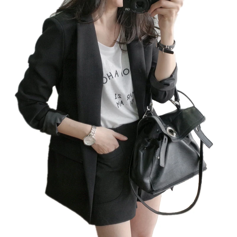 Женский деловой костюм с карманами весна-осень 2019 | Женская одежда