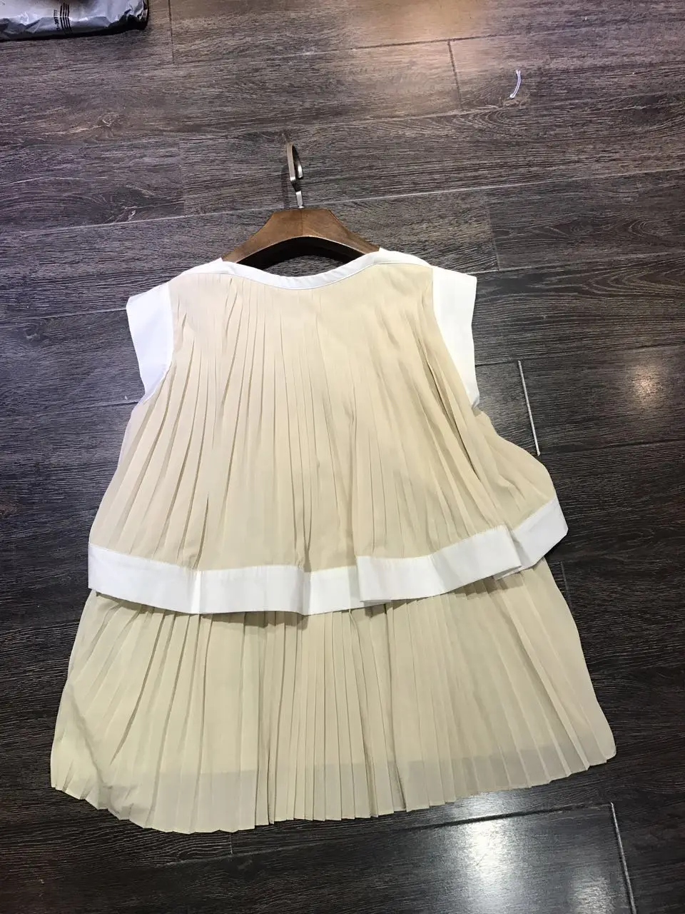 2017 лето новые дикие одной стороны воротник мода плиссированные рубашки|pleated