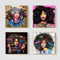 african women portrait wall art abstract afro poster canvas painting office home living room decor drop shipping