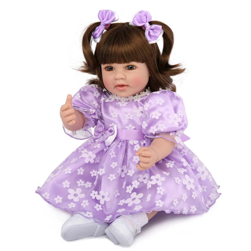 NPKDOLL 20 дюймов новорожденные младенцы силиконовые куклы для девочек длинные
