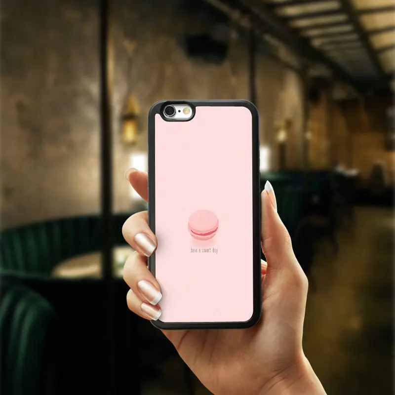 Узорчатые чехлы Защита для iPhone 6 6S мобильный телефон сумка чехол черный Задняя