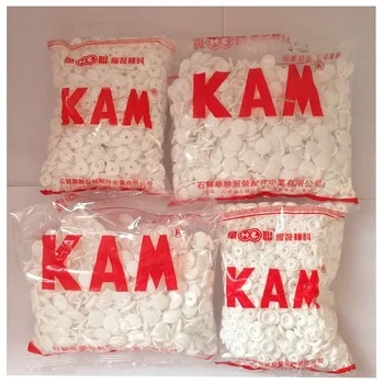 1000 наборов/коробка новые пластиковые кнопки застежки KAM белого и черного цвета T3