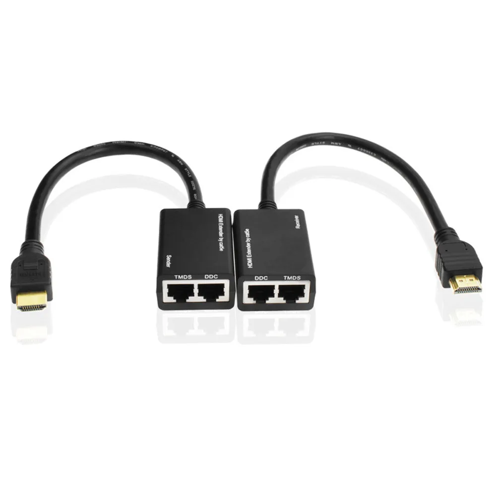 HIPERDEAL HDMI по RJ45 CAT5e CAT6 LAN Ethernet балун расширитель ретранслятор до 100ft1080P Oct30 HW