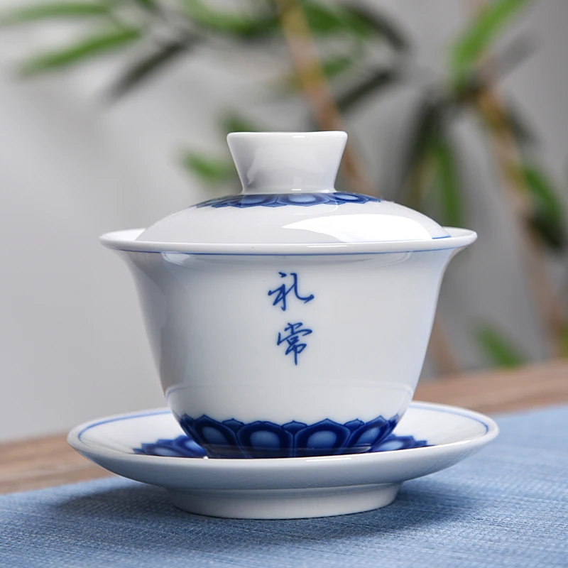 Высококачественный чайный набор Gai Wan из костяного фарфора чайные наборы Gaiwan