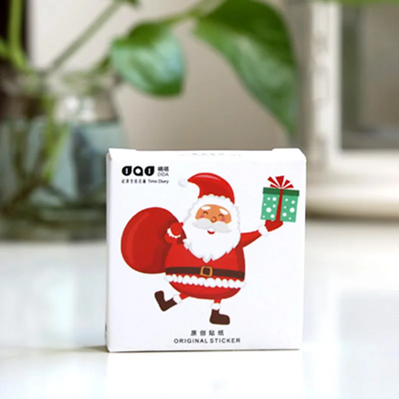 

48pcs / Box Christmas Cake Boxed Stickers Scrapbook Diy Diary Album Decorative Label Scrapbook Children'S Text Stickers