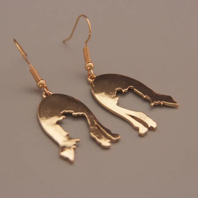 

New fashion beautiful girl style earrings gold plating silver girl face Christmas gift jewelry earring