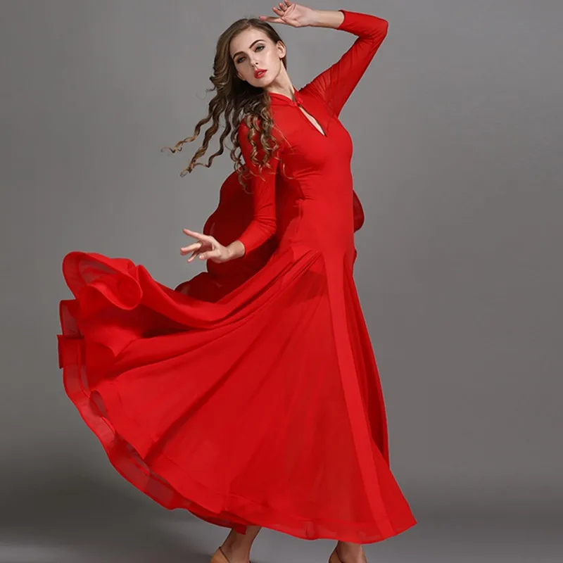 

ballroom dance dress for ballroom dancing waltz tango dress Spanish flamenco costumes standard ballroom dress fringe long dress