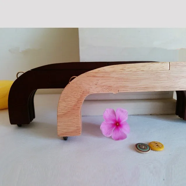 Размер 25 см деревянная ручка сумки DIY аксессуары сумка вешалка Китай завод поставщик деревянная рамка под кошелек