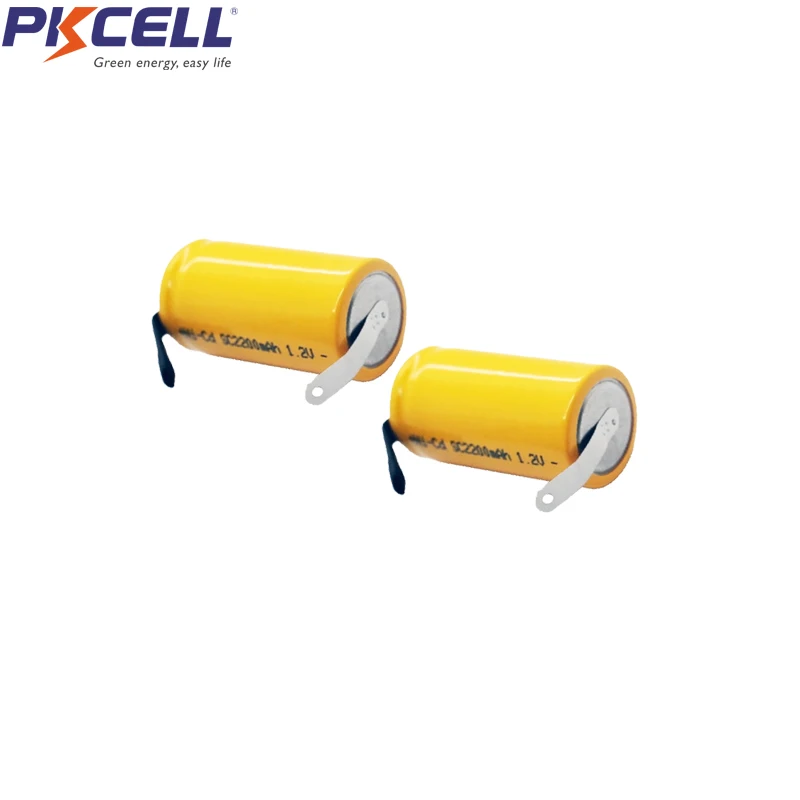 

40PCS SC 2200 1.2v nicd Rechargeable Battery NI-CD SC2200mAh Battery Flat Top With Soldering Used for Electric bicycles Shavers