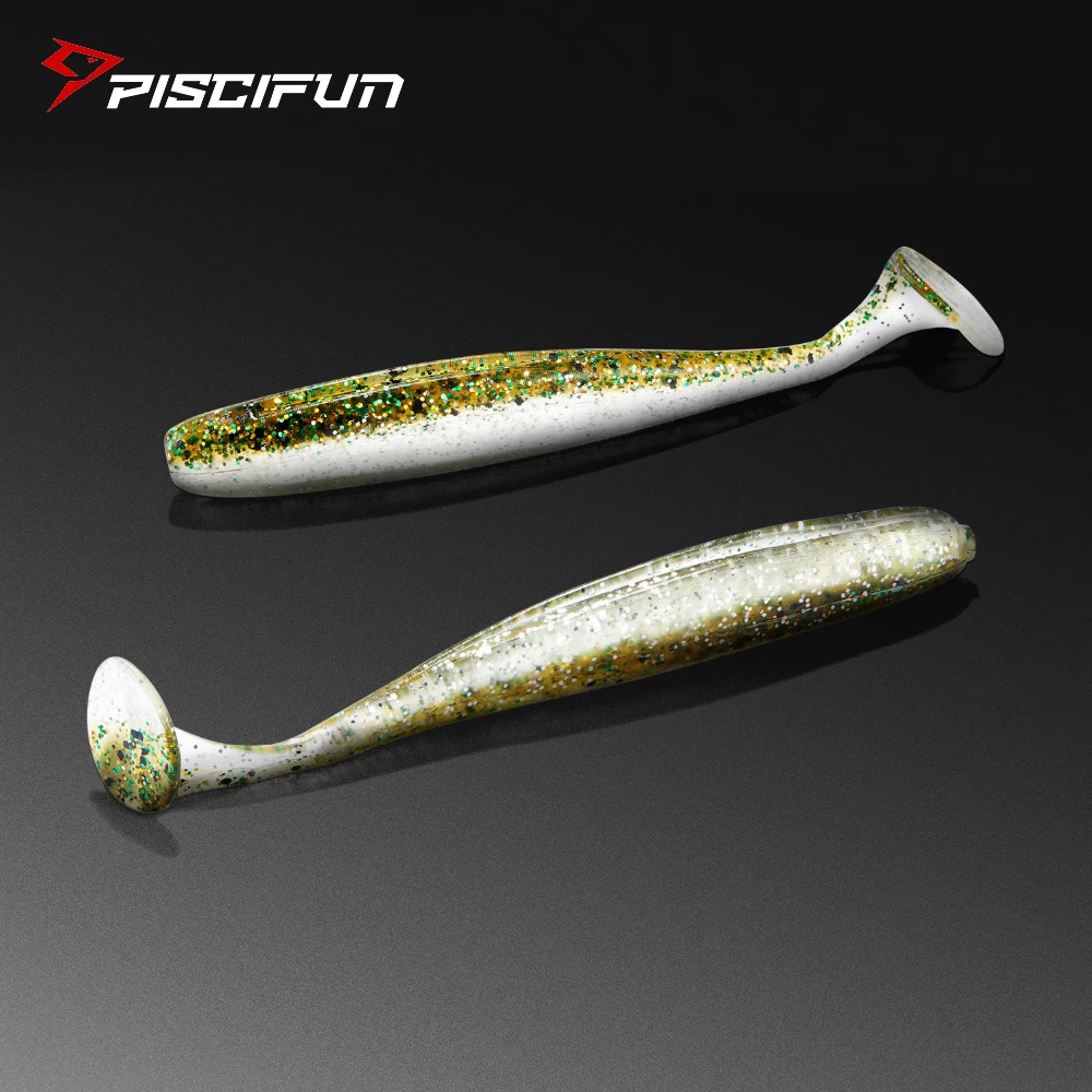 

Piscifun Fishing Lure 6pcs/lot Soft Lure 90mm/4.5g Handmade Soft Fish Shad Manual Silicone Bass T-Tail Swimbait Fishing Tackle