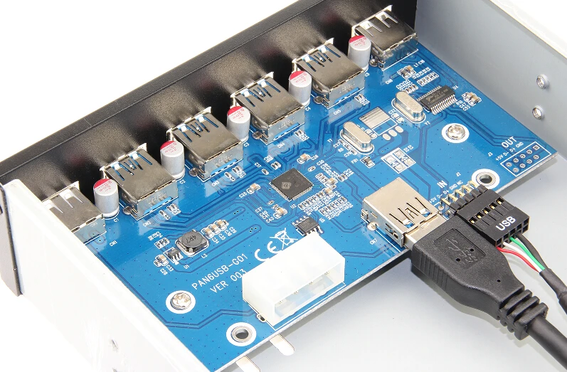 4 порта USB 3 0 + 2 настольный компьютер Передняя панель оптических дисков расширение